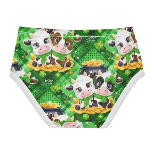 Joisal Funny Toddlers Underwear Floral 2t Cotton Panties Little Girl Cute Cartoon Cows Green Undies Kids Briefs2