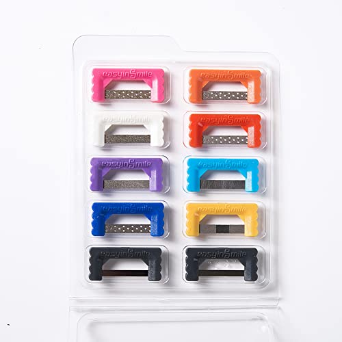 Image of 10pcs Easyinsmile IPR Dental Kit Orthodontic Interproximal Enamel Reduction Strips Tooth Polish Abrasive Saw Oral Care Cleaning Tool (Multicolor)
