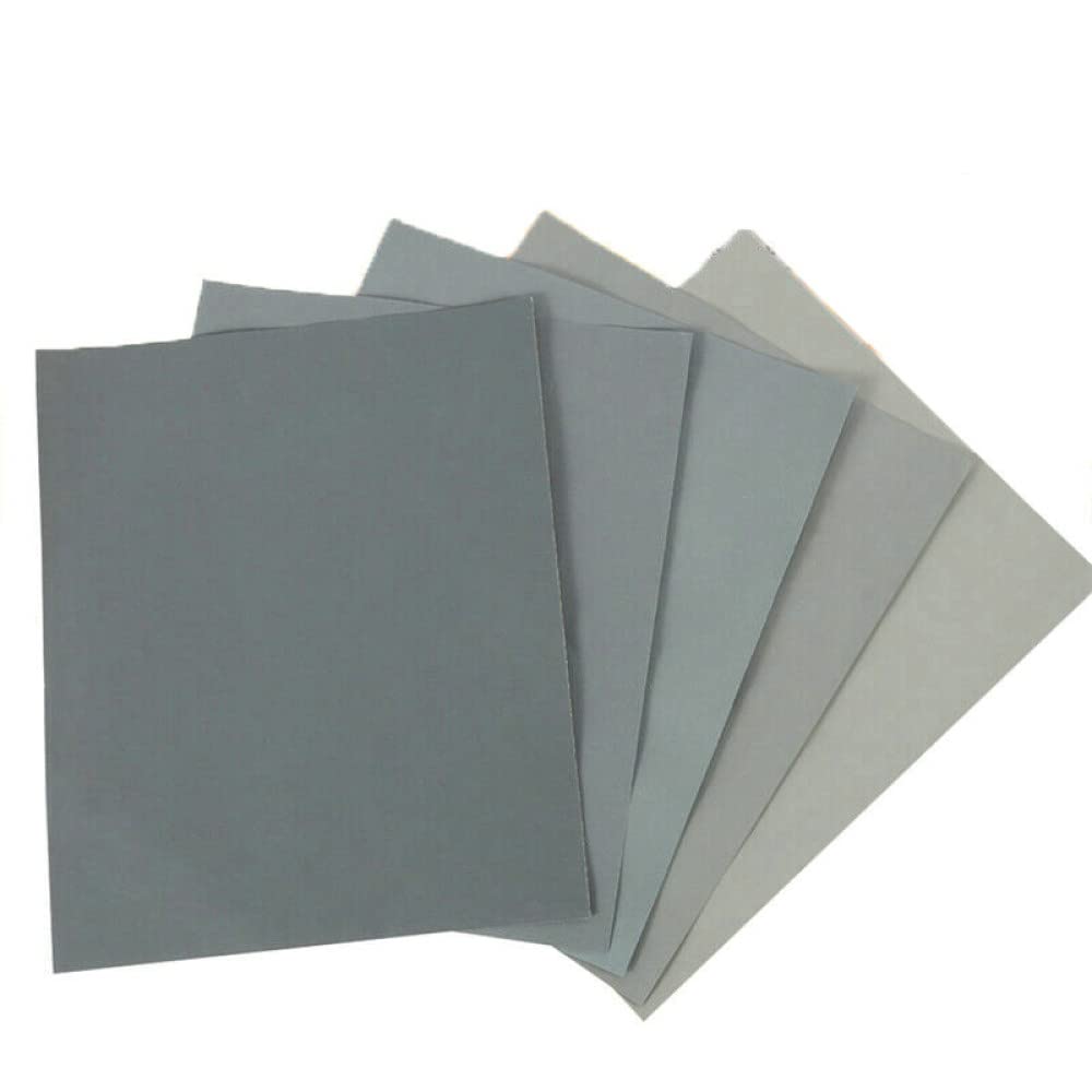 SHENGANG 50Pcs Carta vetrata Wet Dry Carta vetrata Carta morbida Base Lucidatura di precisione 2000 2500 3000 5000 7000 Vernice per auto Grana mista mista, 2000