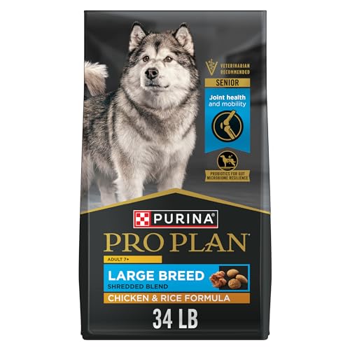Purina Pro Plan Large Breed Adult 7 Plus Shredded Blend Chicken and Rice Formula Senior Dog Food - 34 lb. Bag