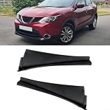 2 Stück Frontscheibenwischer-Seitenabdeckung für Nissan Qashqai J10 2008–2015, schwarzer ABS-Kunststoff, Windschutzscheiben-Ersatzteile