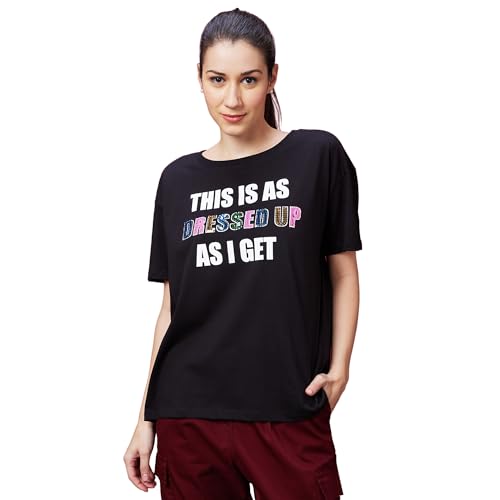 Image of Globus Women White Printed Boxy Fit Casual T-shirt-3638274001