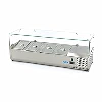 Maxima Gastro Aufsatzkühlvitrine - 120 cm - Passt 4 x 1/3 GN