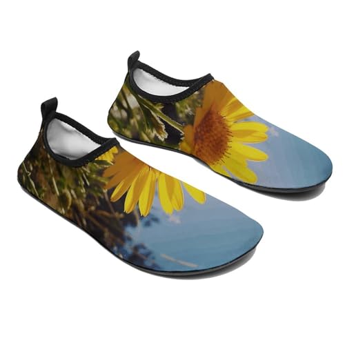 Water Shoes for Women Men Quick Dry Barefoot Shoes Yellow Flower Under The Sun Sport Shoes Beach Aqua Socks for Hiking Swim Surf Yoga Sport4