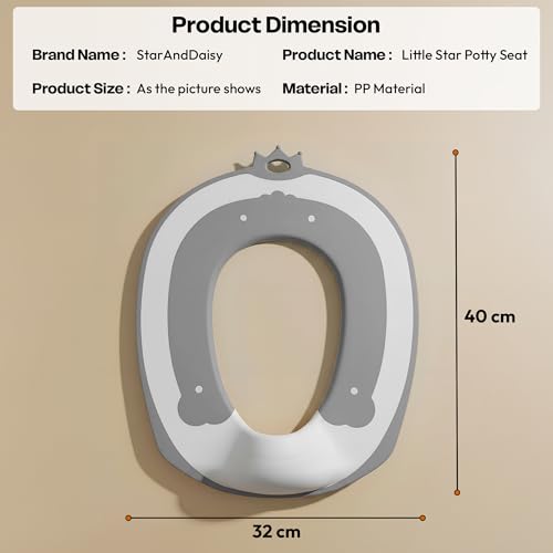Image of StarAndDaisy Potty Seat /Chair for Kids 1-5 Years / 3-In-1 Baby Toilet Training Seat with Anti-Slip Pads, Removable Potty Pot, Potty Training Seat for Baby & Kids -Grey