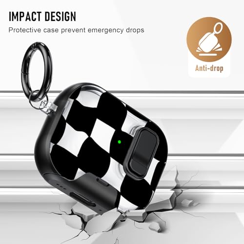 Image of Compatible Airpods Pro 3 Case (2025) with Phone Stand & Cleaner Kit,Cute Soft Silicone Lock Clip Apple AirPods Pro 3rd Generation Case, Airpod Pro 3 Cover with Keychain for Women /Girls