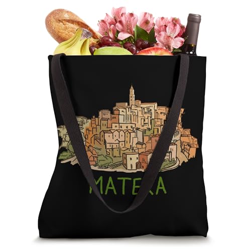 Matera Italy Travel Souvenir Gift Historic City Landmark Tote Bag miniatura 4