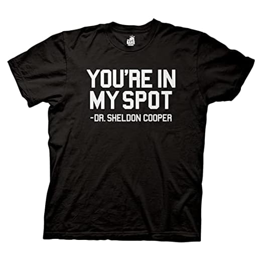 Ripple Junction Big Bang Theory You're in My Spot Adult T-Shirt Large Black