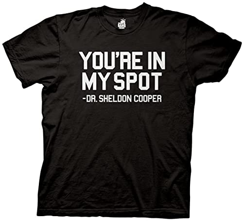 Ripple Junction Big Bang Theory You're in My Spot Adult T-Shirt MD Black