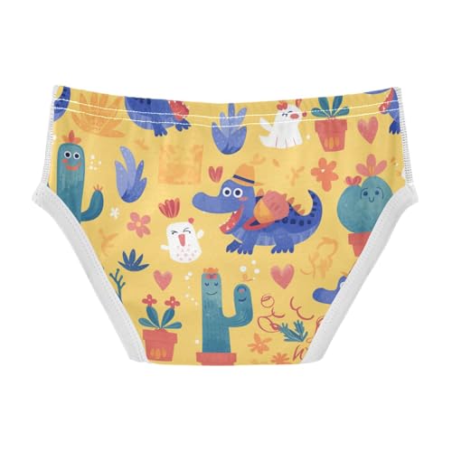 KLL Cute Cartoon Crocodile Alligator Toddler Boys' Comfort Briefs Breathable Children Undies2