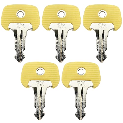 5 Stk Ersatz-Zündschlüssel 701 gelber Schlüssel Stapler Schlüssel für Jungheinrich Gabelstapler Ant Stapler BT Komatsu Tcm Mic 28520480