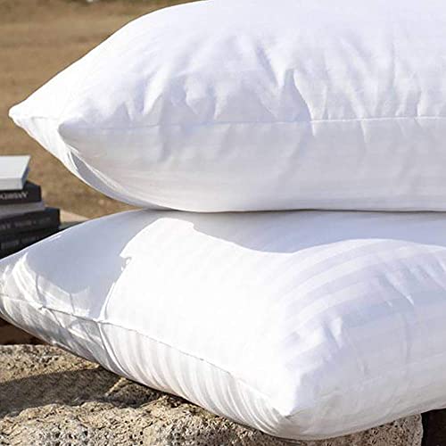 EvZ Premium Pillow Insert Sham Square Form Polyester Stuffer, 20\" L x 20\" W, Standard White Striped, for 20\" Covers - Thumbnail 4