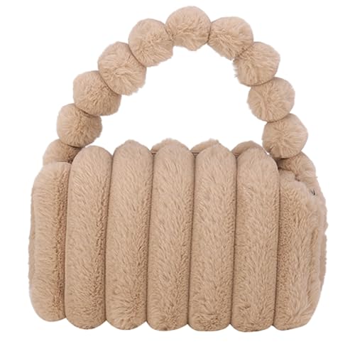 Furry Purse for Women Fur Trendy Y2K Girls Handbag Simple Casual Handbag Fluffy Shoulder Bag Trendy Shoulder Purse