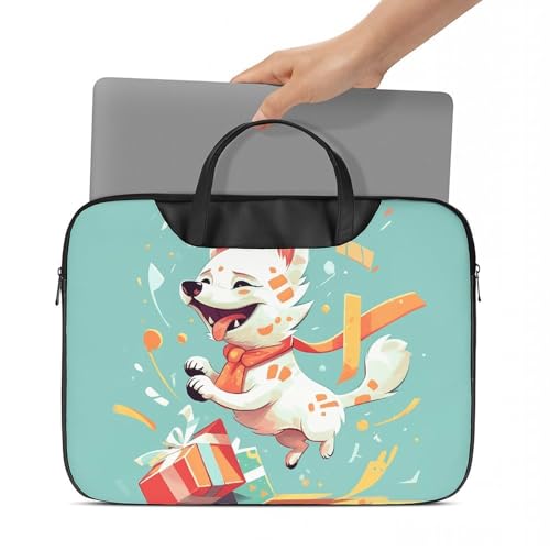 Maletín para portátil impermeable 17 pulgadas estilo Dog Holding Gift miniatura 6