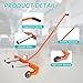 Tire Jack Orange with Adjustable Track, High Capacity Tire Dolly, Heavy Duty Tire Lifting Tool for Garage Shop & All Vehicle Tire Moving