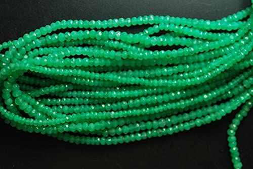 Chrysoprase naturelle véritable en fil de 13.5'' pour créer vos bijoux d'été