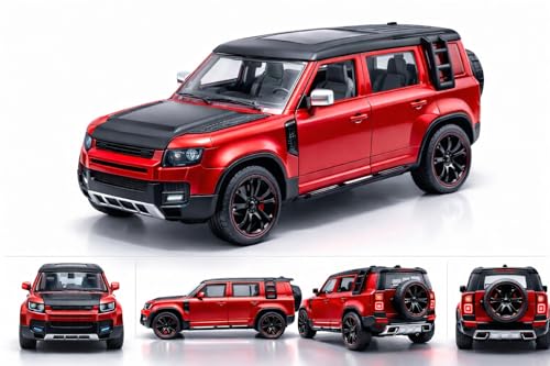 Image of Diecast Cars - Defender Car Toy for Kids | 1:36 Scale Metal Body RC Style Car with Openable Doors & Bonnet | Music & Light Function | Pull-Back Action | Birthday Gift Boys & Kids