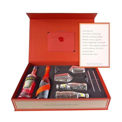 Geschenkbox mit Aperol – Spritz Set mit Gläsern & Zubehör – Cocktail Geschenk für Frauen & Männer – Geschenkidee für Geburtstag & Muttertag