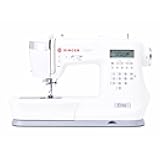 Singer Elite CE677 Computerized Touch-Button Sewing Machine with 200 Built-in Stitches and Integrated Needle Threader (White)