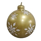 Christmas Ornaments 23.6 Inch Christmas Decorations Christmas PVC Inflatable Decorated Ball for Home Outdoor Christmas Decor