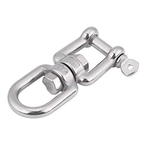 S/S Chain Swivel - Heavy Duty Swing Swivel 304 Stainless Steel Swivel Ring Snap Anchor Rolling Shackle Device for Lifting Hanging Hammock Hanging Rotating Device(6mm)