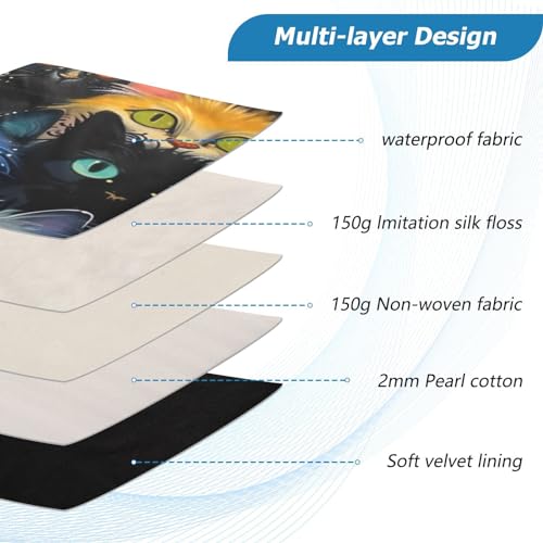 Funda para portátil de 13-14 pulgadas impermeable con diseño de gatos miniatura 4
