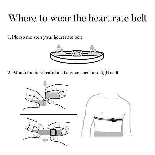 TAOPE Elastischer Sport Herzfrequenzmesser, Verstellbarer Brustgurt, Gürtelriemen, CooSpo Original HRM Belt - Navy blau