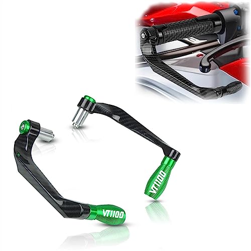 Protège-mains moto universel vert évite la casse des leviers de frein Honda VT1100