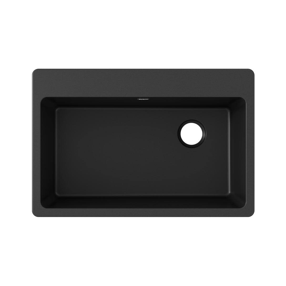 Elkay ELG13322 Quartz Classic 33" Drop In Single Basin Quartz Composite Kitchen Sink - Black