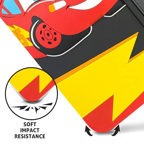 Image of Disney Cars Kids iPad Case - 10.9 Inch Case for iPad 10th Generation (2022) & A16 11th Generation 11 inch (2025) - Tablet Cover with Stand, Shockproof Silicone Protector