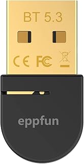 eppfun USB Bluetooth 5.3 Adapter for PC, Bluetooth Audio Transmitter Dongle, Support Windows 11/10/8.1 for Printer Speaker Mouse Keyboard