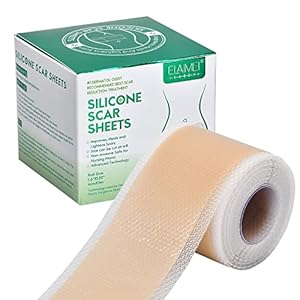 Cozlly Silikon-Narbenblätter (4CMx3M Rolle), Silikonpflaster für Narben, Silikon-Narbenrolle, Professionell Silikon…