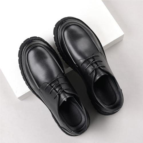 Zapatos Oxford para hombre en piel de vestir con elegante acabado y plataforma 3