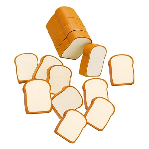 Tofficu Portable Erasers for Boys and Girls 16pcs Cartoon Bread Erasers Back to School Party Favors