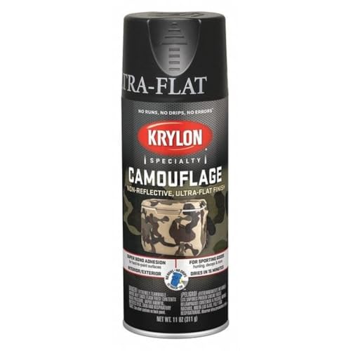 Image of Krylon Camouflage Paint, Ultra Flat, Black, 11 oz.