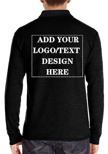 Custom Polo Shirts for Men Casual Short/Long Sleeve Personalized Tee Shirts Customized Golf T Shirt with Pockets2