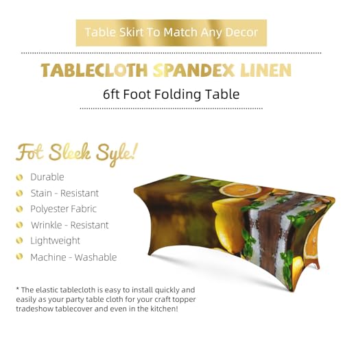 Housse de table extensible de qualité supérieure EdWal jaune citron pour réception chic