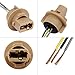HUIQIAODS 7443 Sockets Female Adapter Wire Connector for Turn Signal/Reverse/Brake Light Bulbs Socket (Pack of 2)