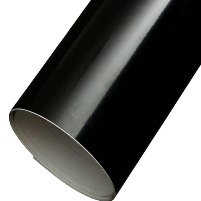 SYXWJLCar Wrap Vinyl Film Roll for Dacia Logan 2012-2020, Vinyl Wrap for Cars Vinyl Wrap Sticker Self-adhesive Waterproof Bubble-free Car Interior Accessories,Glossy black-1.5m*1m