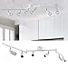 Track Lighting Kit LED Rotatable Track Lighting Heads 6 Way Ceiling Spotlight LED GU10 Base Socket 85‑265V(White)