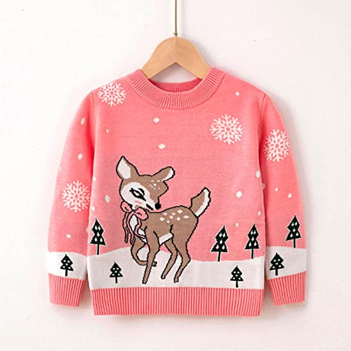 Boys Girls Christmas Knit Pullover Tops Long Sleeve Crewneck 𝗘𝗹k Sweater Winter Warm Breathable Swetshirt4