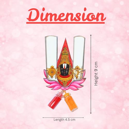 Image of CraftVatika Haldi Kumkum Return Gifts in Bulk Festive Decor, Pasupu Haldi Bottle Tirupati Balaji Cutout, Thamboolam Return Gifts for Wedding, Pooja, Navratri Diwali Babyshower Gift for Family (15 Pcs)