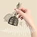 Hand Bell Brass Dinner Call Bells Loud Service Ringing Bell Tibetan Handbells for Meditation Seniors Bedside Musical Teaching Classroom
