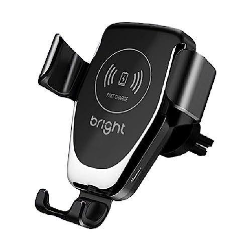 Bright, Carregador sem Fio Veicular com Suporte 2 em 1, Suporte com 3 Posições, Ajuste de Posição, E