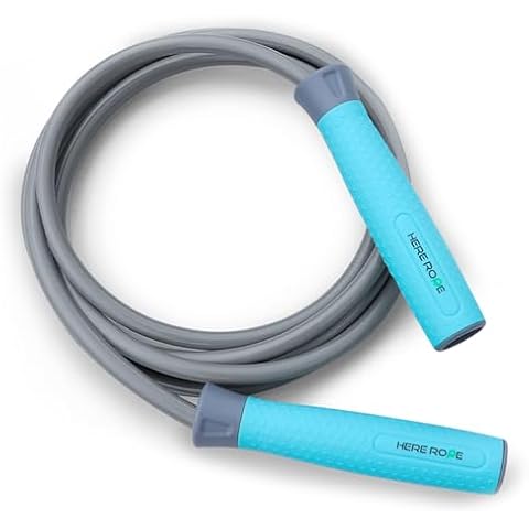 Hererope 1/2lb Weighted Jump Rope, Heavy Jump Rope with Durable 8MM Cable, Ergonomic Grip, Ball Bearing, Adjustable Jump Rope Weighted for Men Women, CrossFit, Muay Thai, MMA, High-Intensity Training Cover
