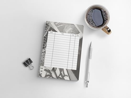 Image of zenithink Eminem Singer Music Wiro Journal Notebook | 80 gsm Paper With 350GSM Hard Cover | Unruled | Pages - 160 | | A5 Size | Wiro Binding | Versatile for School, Home & Office