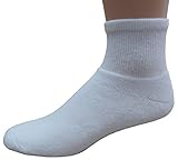 Cushees Ankle Double Thick Socks, 3-Pack [146Large] (White)
