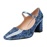 【Klassisches Design】Diese Schuhe mit mittelhohem Absatz passen perfekt zu jedem Outfit. Die Schlupfschuhe lassen sich leicht an- und ausziehen.
