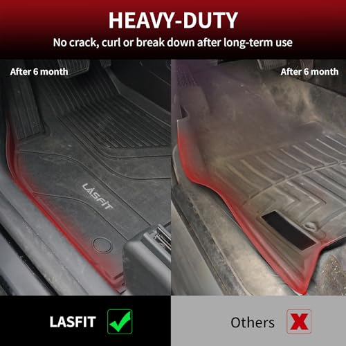 Image of LASFIT Premium Extra Thick Trunk Mats for Tesla Model S & Plaid 2021-2025 | 100% TPE All Weather Custom Fit Frunk Mat Sub Trunk Mat Cargo Liners Set Automotive Accessories, 3PC Black