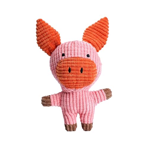 Auzlya Hundespielzeug,Plüsch Schwein,Interaktives Plüsch Hundespielzeug,Plüschtier Kauspielzeug für Welpen, Kleine, Mittlere, Große Hunde (Schwein)